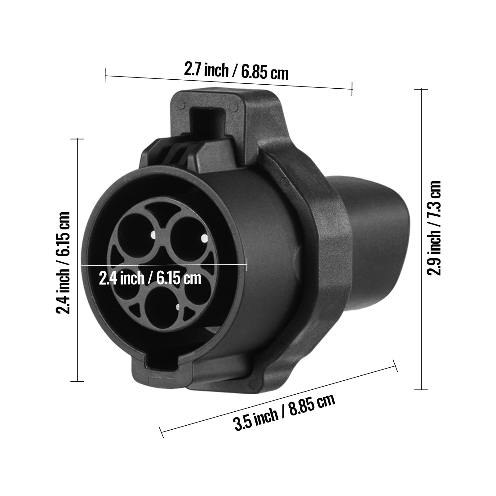 VEVOR J1772 To Tesla Charger Adapter, 80 Amp 240V AC, SAE J1772 EV Charging Adapter To Tesla Plug, With Storage Bag Anti-Drop Lock IP65 Tested To UL Standards Material, Compatible With Tesla Model 3, - Your Tech