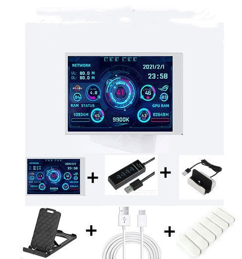 3.5-inch Computer Small Secondary Screen IPS Full View USB Chassis Monitor - Your Tech